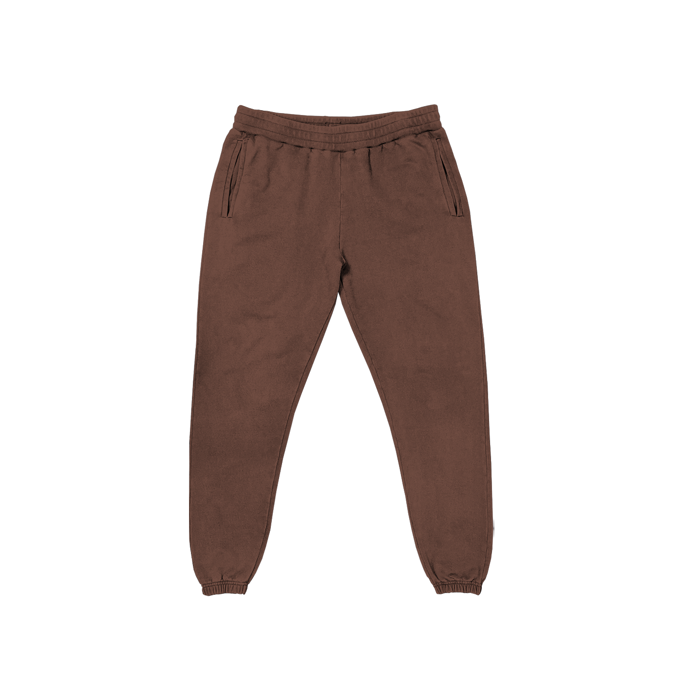 "Pantalon de survêtement marron avec cordon de serrage, confortable pour la détente et personnalisable sur prynt.shop."