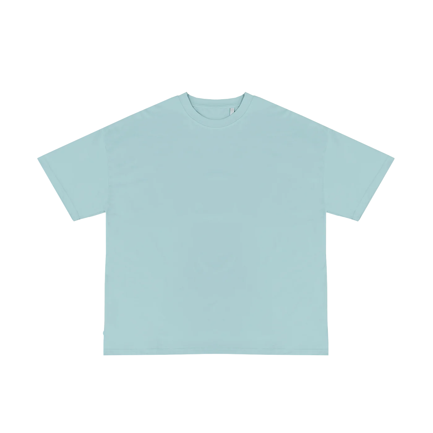 "T-shirt bleu ciel à coupe relax en coton, idéal pour personnalisation et impression sur prynt.shop."