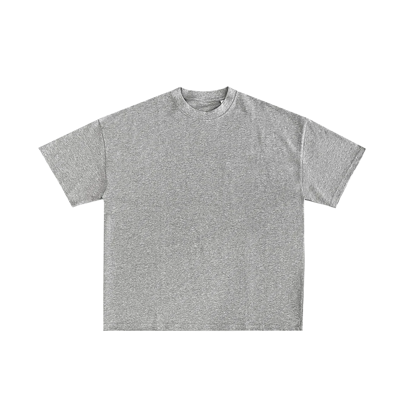 "T-shirt gris à coupe classique en coton, parfait pour la personnalisation via broderie ou impression sur prynt.shop."