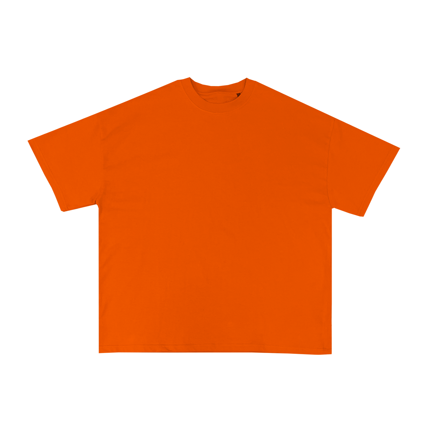 "T-shirt orange vif à coupe standard en coton, parfait pour personnalisation sur mesure sur prynt.shop."