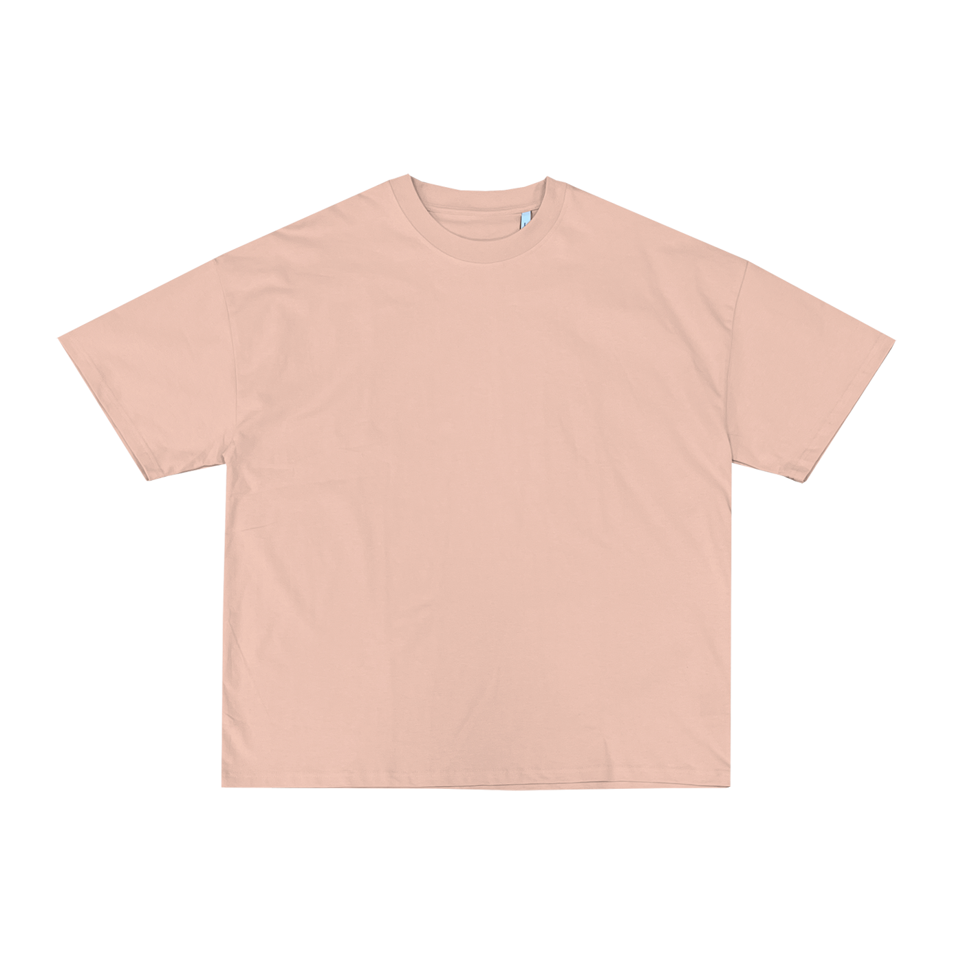 "T-shirt rose pâle à coupe décontractée en coton, idéal pour la personnalisation sur prynt.shop."