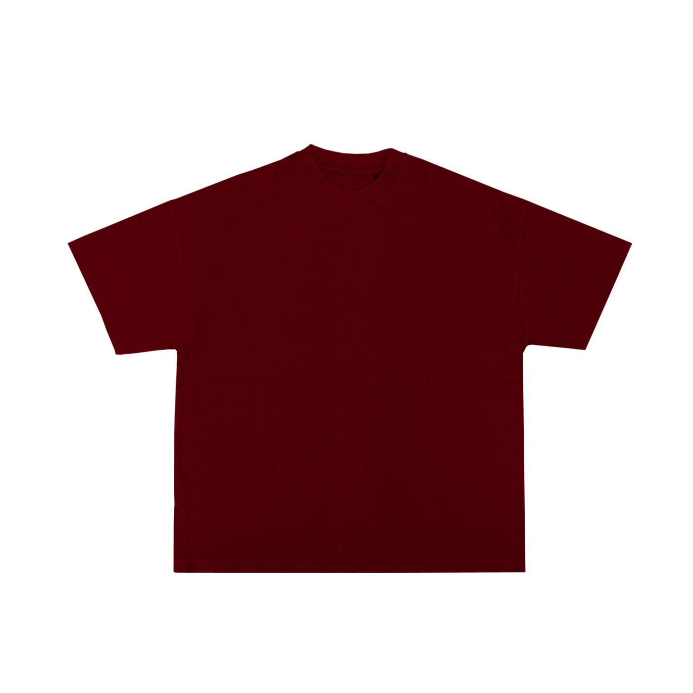 "T-shirt bordeaux en coton de haute qualité, disponible pour personnalisation sur prynt.shop."