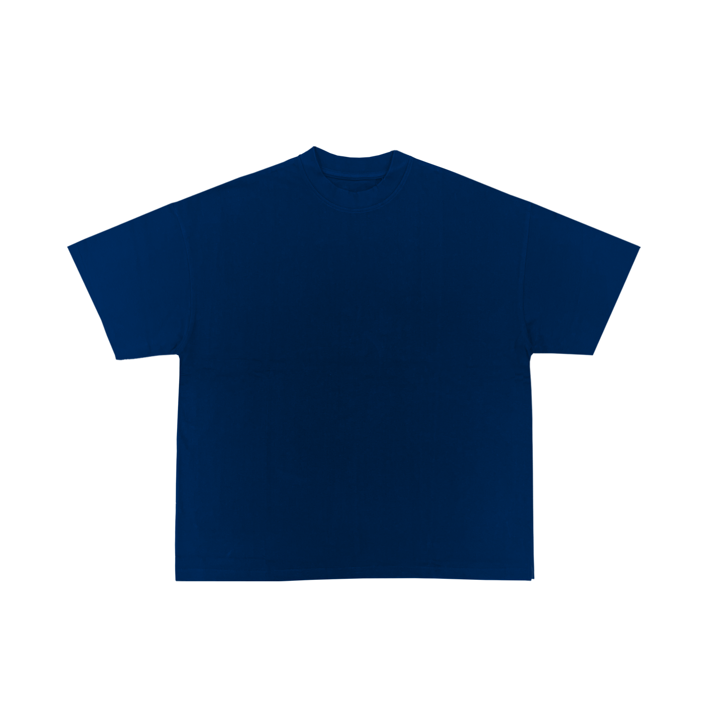 "T-shirt bleu marine à coupe standard en coton, parfait pour la personnalisation sur prynt.shop."