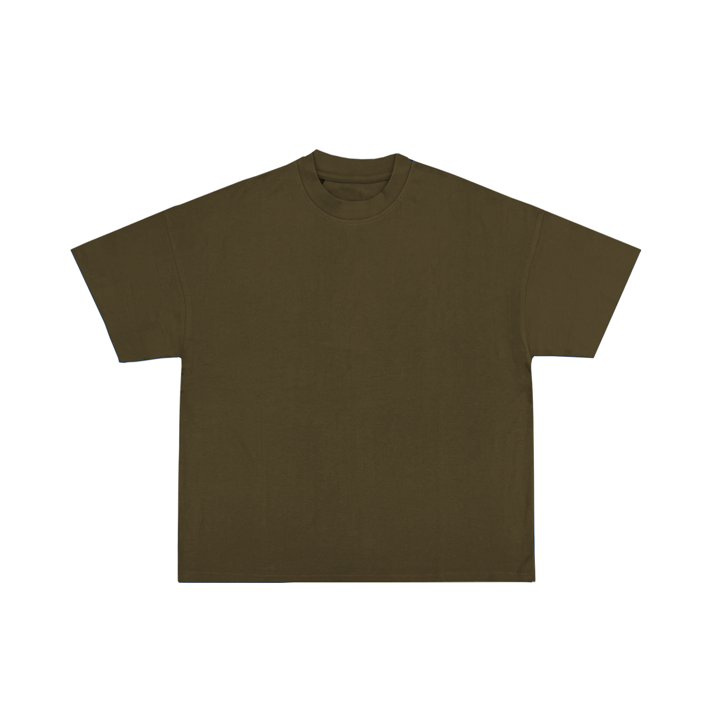 "T-shirt couleur olive en coton, coupe classique, idéal pour personnalisation sur prynt.shop."