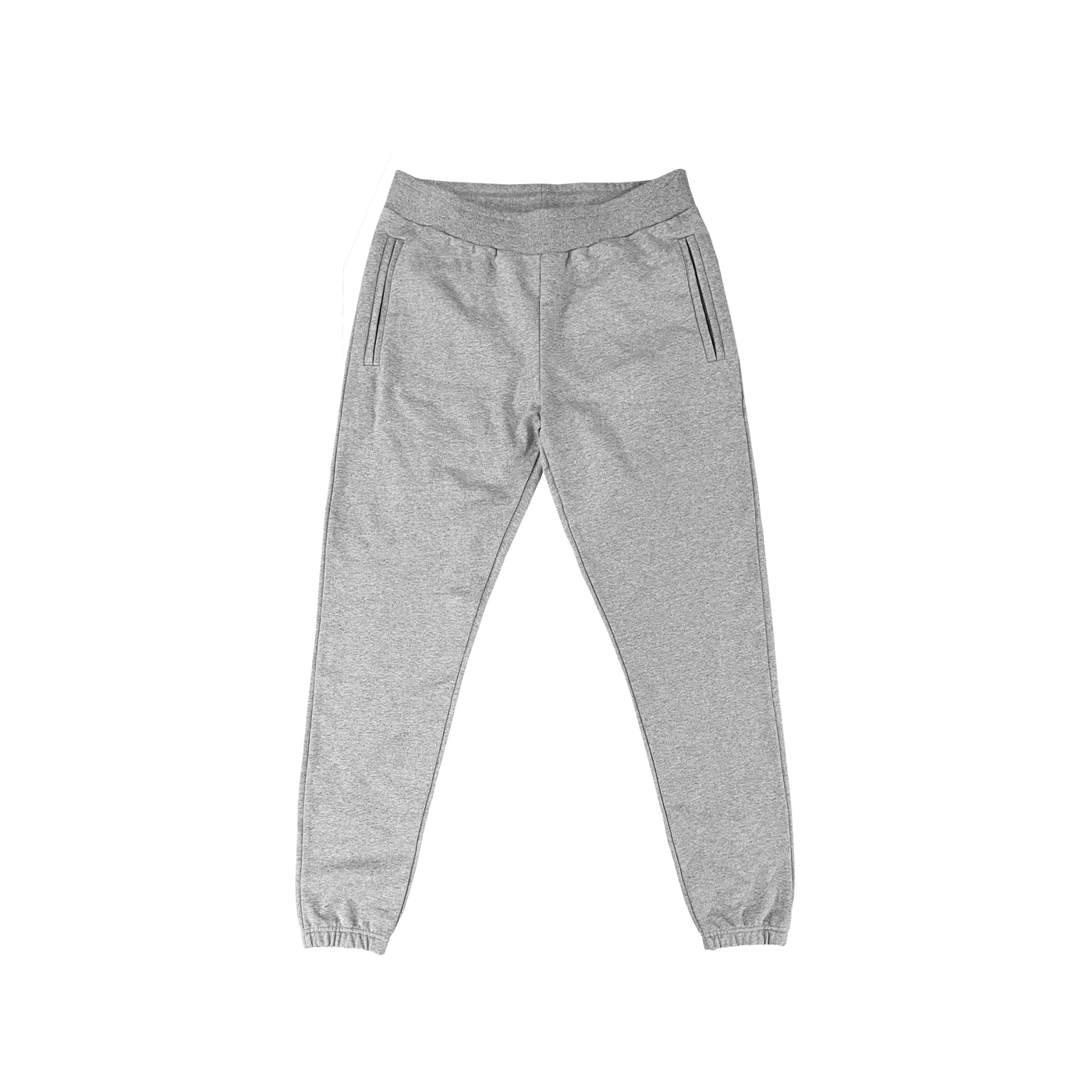 "Pantalon de survêtement gris chiné avec taille élastique, disponible pour personnalisation sur prynt.shop."