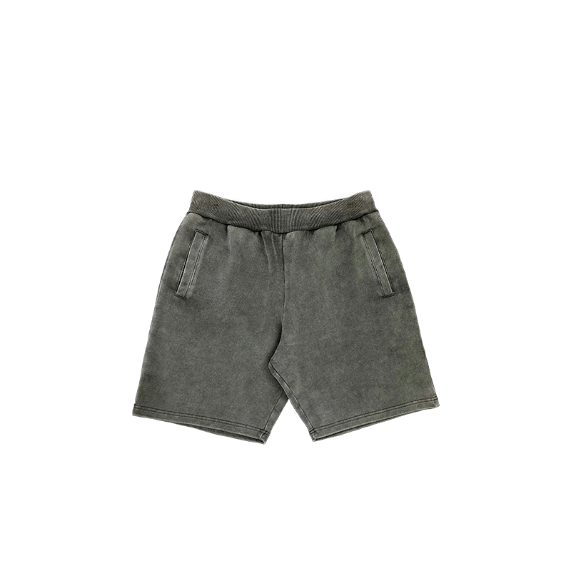 "Short de loisir gris avec poches latérales et taille élastique, disponible pour personnalisation sur prynt.shop.