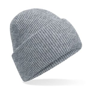BEECHFIELD - B385RASHG - Classic engineered deep-cuffed beanie - Ash