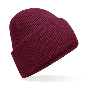BEECHFIELD - B385RBURG - Classic engineered deep-cuffed beanie - Burgundy
