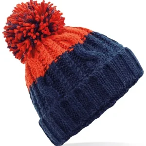 BEECHFIELD - BC437ONFR - Apres beanie - Oxford Navy/Fire Red