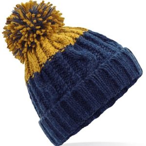 BEECHFIELD - BC437ONMU - Apres beanie - Oxford Navy/Mustard