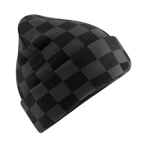 BEECHFIELD - BC531BKCH - Checkerboard beanie - Black/Charcoal