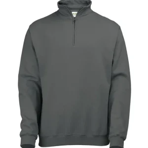 AWADIS - JH046CHAR- Sophomore ¼ zip sweatshirt - Charcoal
