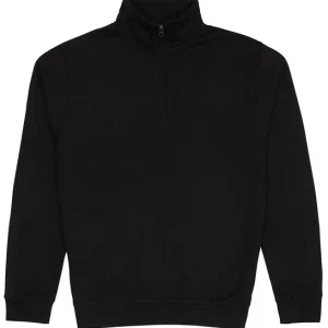 AWADIS - JH046DPBK- Sophomore ¼ zip sweatshirt - Deep Black