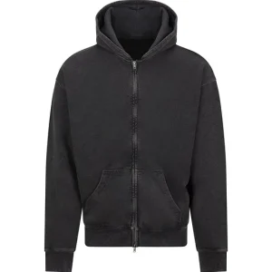 AWADIS - JH185WBLA- Vintage washed zoodie - Washed Black
